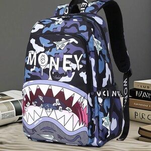 Vibrant Blue Camouflage Backpack